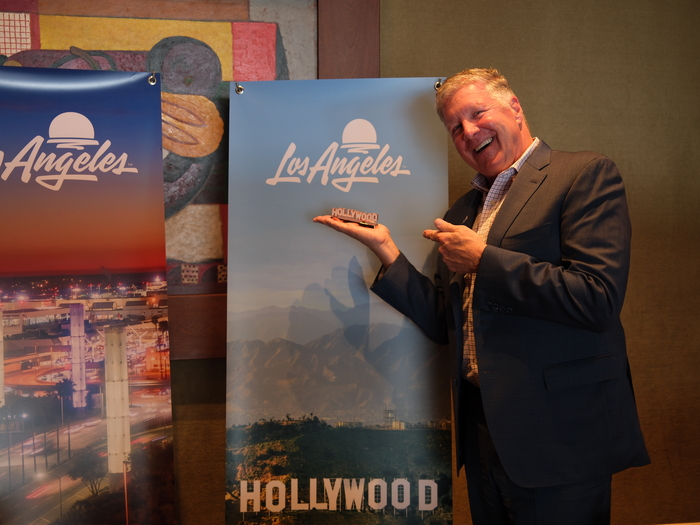 돈 스키오 로스앤젤레스관광청 최고 마케팅 책임자가 캠페인 &lsquo;우리가 사랑하는 LA&rsquo;를 알리기 위해 한국을 찾았다. [홍지연 여행+ 기자]