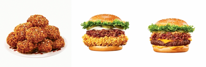 From left, "Edward Lee Big Psy-Sal," "Edward Lee Beef Burger," and "Edward Lee Cyberger." <Mom's Touch & Company>