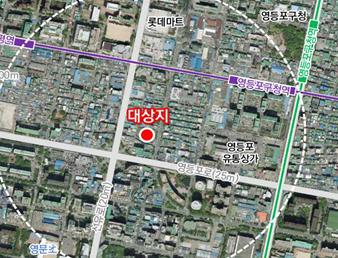 永登浦陽南市場の位置図。ソウル市